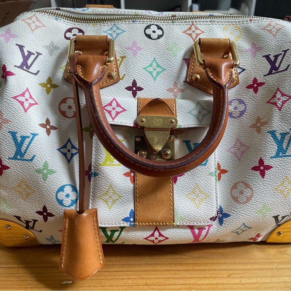 Louis Vuitton x Murakami Speedy 30 Monogram (Multicolor Blanc, 2004)
